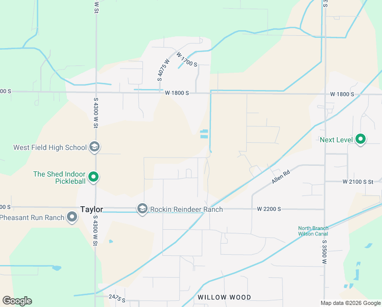 map of restaurants, bars, coffee shops, grocery stores, and more near 3966 West 2025 South in Ogden