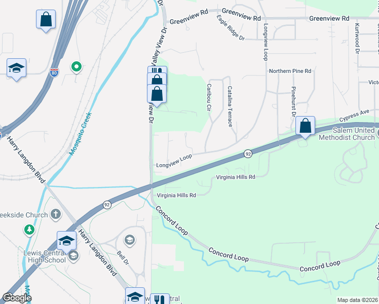 map of restaurants, bars, coffee shops, grocery stores, and more near 14960 Harriman Lane in Council Bluffs