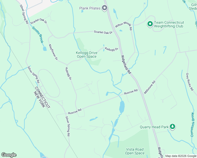 map of restaurants, bars, coffee shops, grocery stores, and more near 78 Ruscoe Road in Wilton