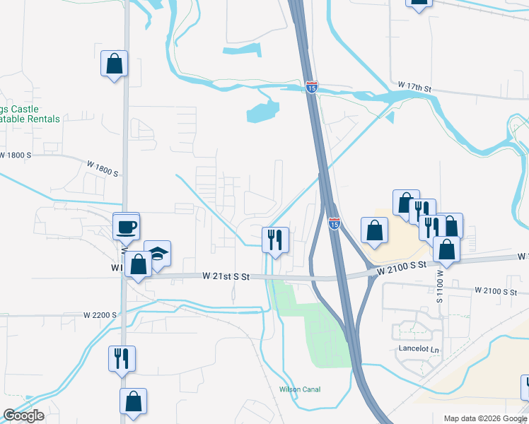 map of restaurants, bars, coffee shops, grocery stores, and more near 1997 South 1550 West in Ogden