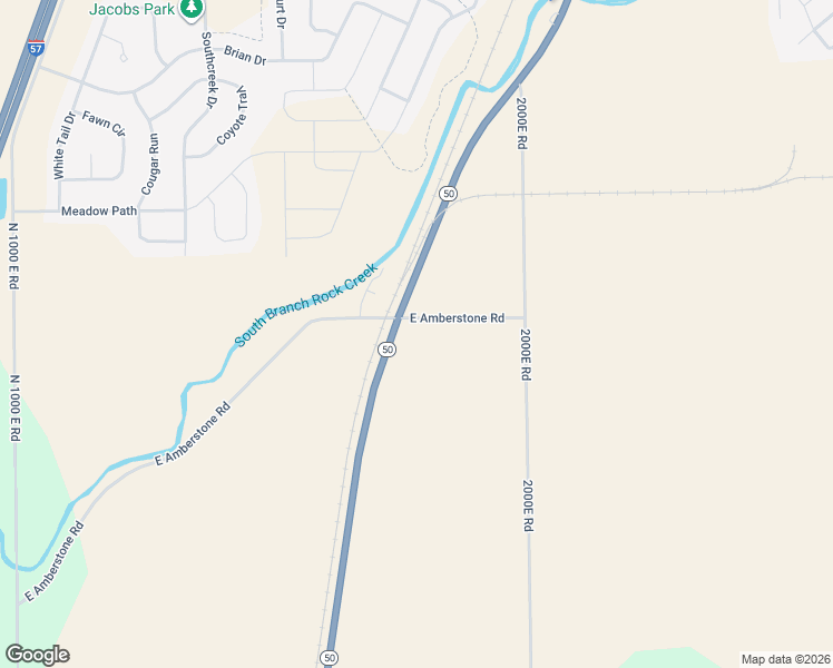 map of restaurants, bars, coffee shops, grocery stores, and more near 1832 East Amberstone Road in Bourbonnais