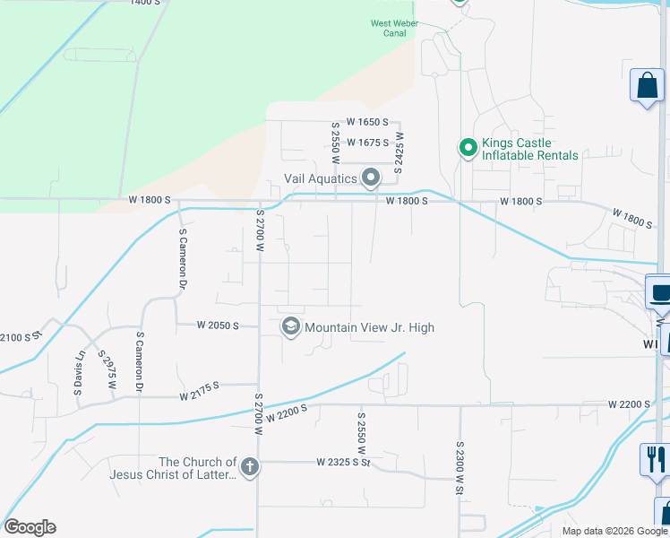 map of restaurants, bars, coffee shops, grocery stores, and more near 1934 South 2575 West in West Haven