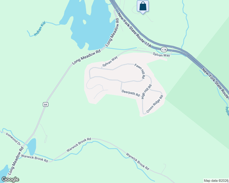 map of restaurants, bars, coffee shops, grocery stores, and more near 12 Deerpath Road in Tuxedo Park
