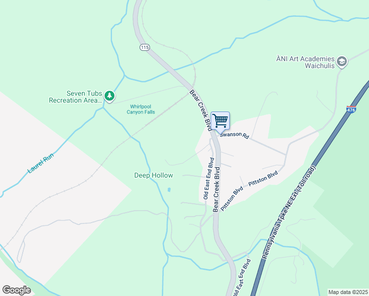 map of restaurants, bars, coffee shops, grocery stores, and more near 46 Old Powder Mill Road in Wilkes-Barre