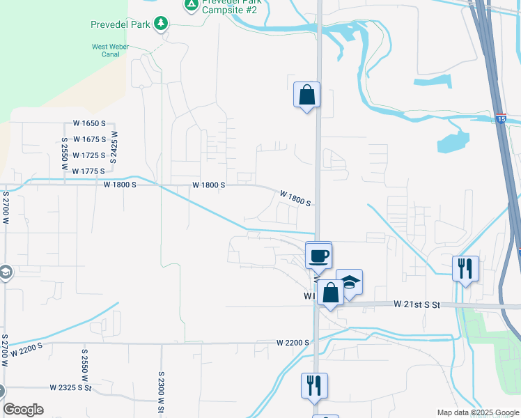 map of restaurants, bars, coffee shops, grocery stores, and more near 1855 South Courtney Way in West Haven