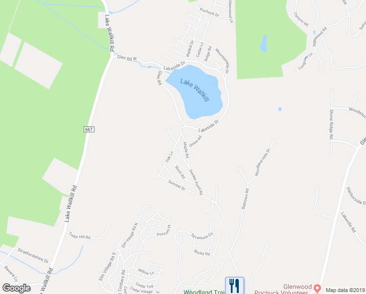 map of restaurants, bars, coffee shops, grocery stores, and more near 6 Maple Road in Sussex