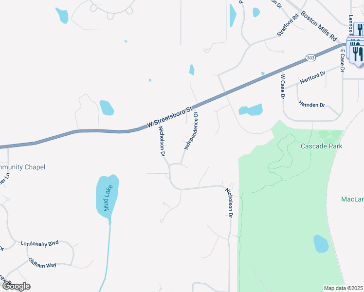 map of restaurants, bars, coffee shops, grocery stores, and more near 790 Patriot Court in Hudson