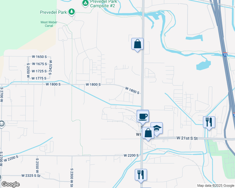 map of restaurants, bars, coffee shops, grocery stores, and more near 1855 South Courtney Way in West Haven