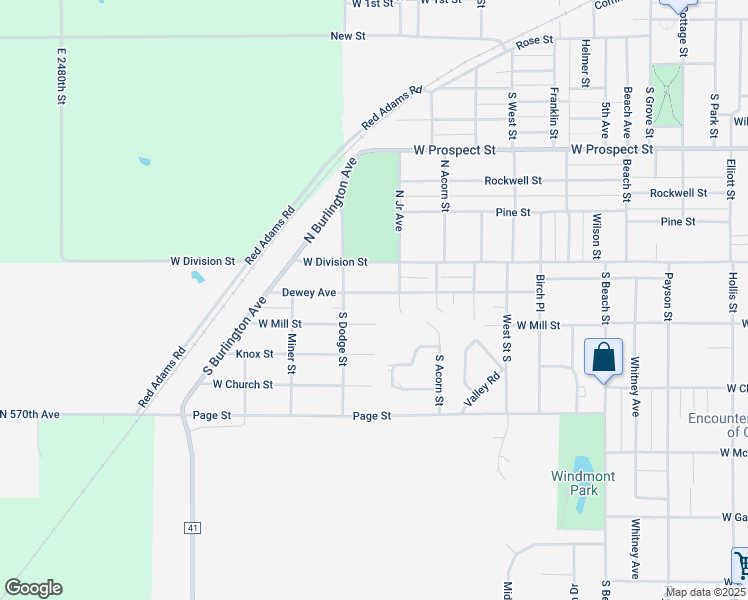 map of restaurants, bars, coffee shops, grocery stores, and more near 901-999 Dewey Ave in Kewanee