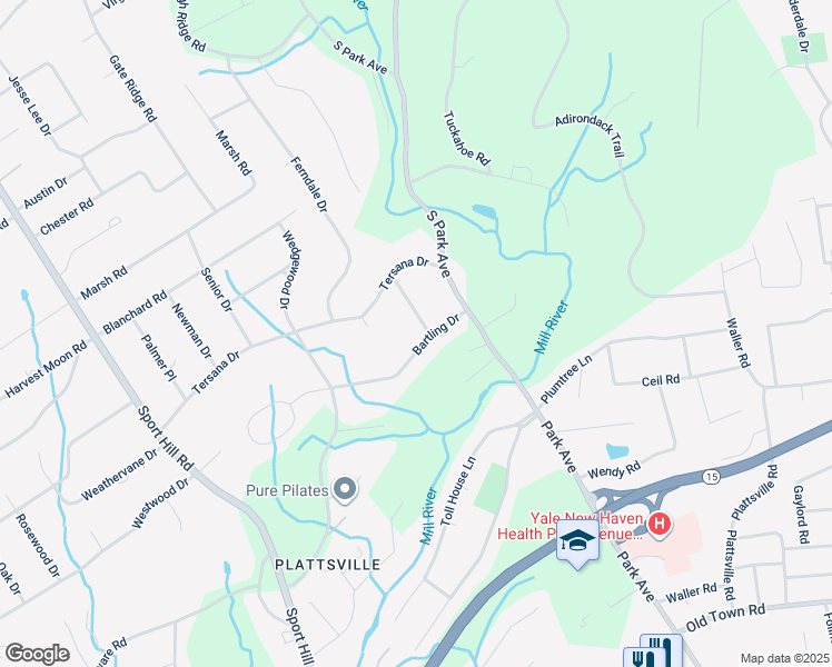 map of restaurants, bars, coffee shops, grocery stores, and more near 20 Bartling Drive in Easton