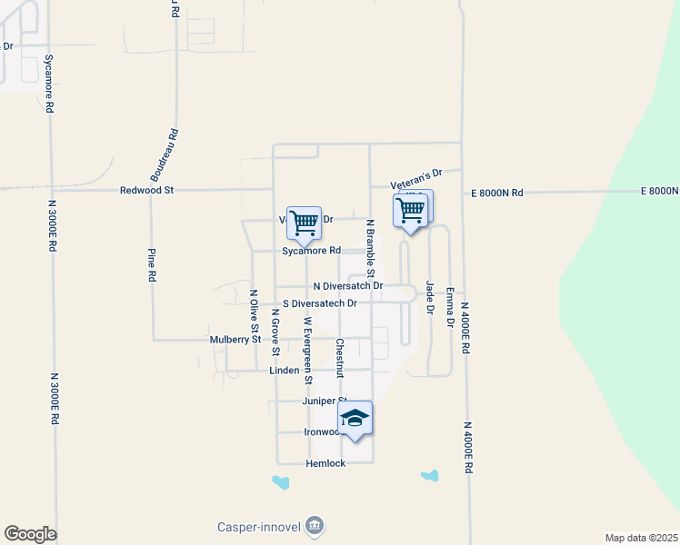 map of restaurants, bars, coffee shops, grocery stores, and more near 646 Chestnut in Manteno