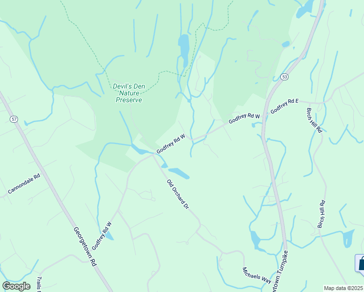 map of restaurants, bars, coffee shops, grocery stores, and more near 67 Godfrey Road West in Weston