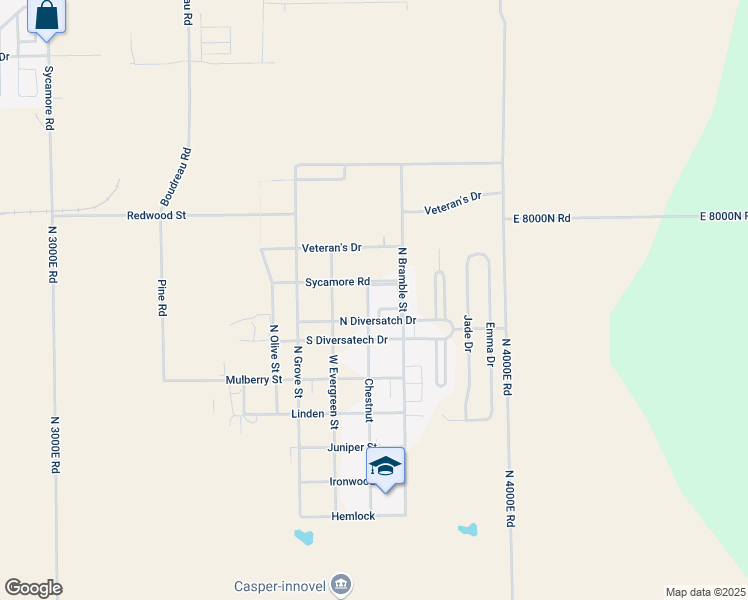 map of restaurants, bars, coffee shops, grocery stores, and more near 646 Chestnut in Manteno