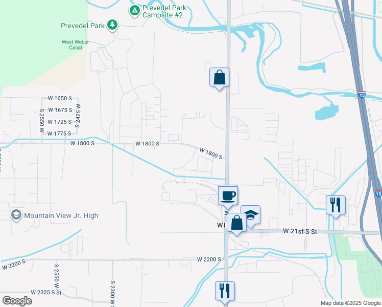 map of restaurants, bars, coffee shops, grocery stores, and more near 1825 South Courtney Way in West Haven