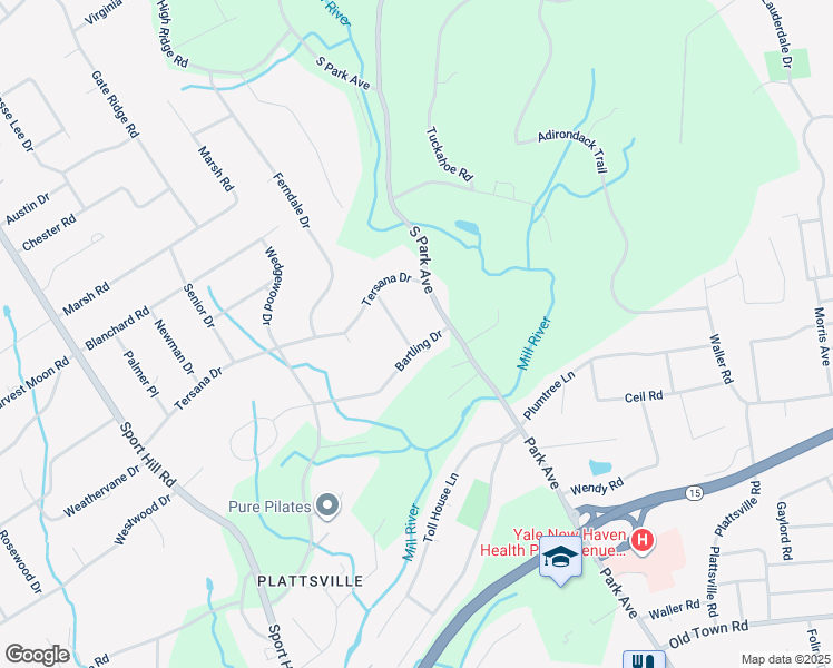 map of restaurants, bars, coffee shops, grocery stores, and more near 20 Bartling Drive in Easton