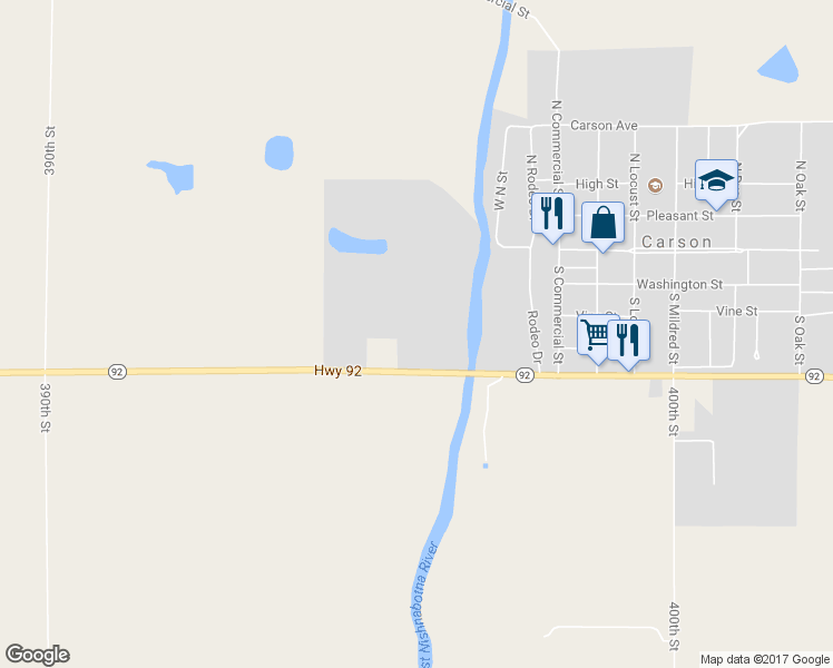 map of restaurants, bars, coffee shops, grocery stores, and more near 117 Christy Street in Carson