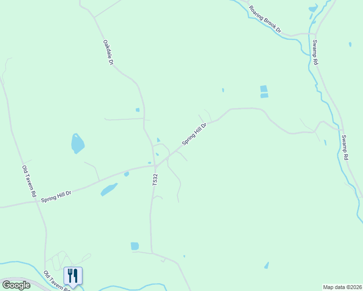 map of restaurants, bars, coffee shops, grocery stores, and more near Spring Hill Road in Luzerne County