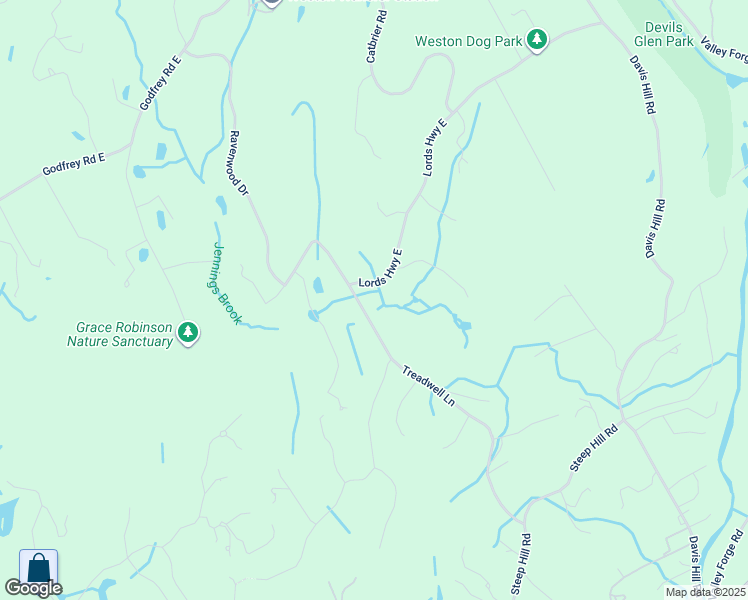 map of restaurants, bars, coffee shops, grocery stores, and more near 84 Lords Highway East in Weston