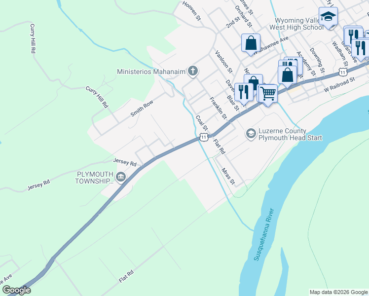 map of restaurants, bars, coffee shops, grocery stores, and more near 785 W Main St in Plymouth