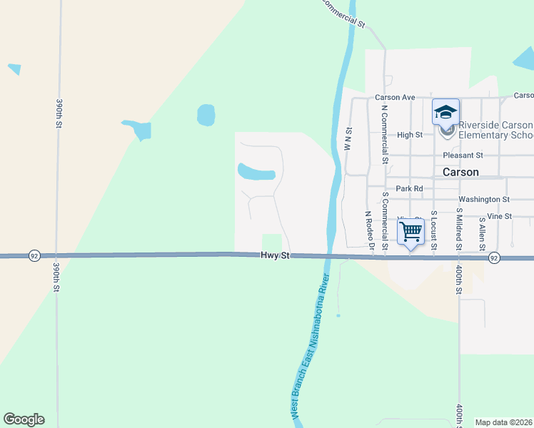 map of restaurants, bars, coffee shops, grocery stores, and more near 122 Grace Street in Carson