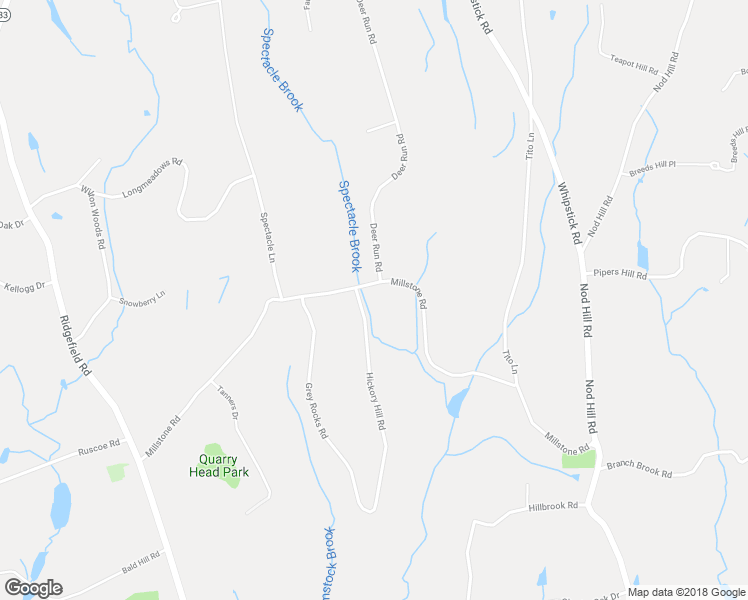 map of restaurants, bars, coffee shops, grocery stores, and more near 145 Millstone Road in Wilton