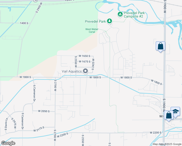 map of restaurants, bars, coffee shops, grocery stores, and more near 2236 West 1775 South in West Haven
