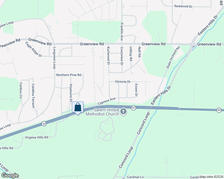 map of restaurants, bars, coffee shops, grocery stores, and more near 107 Wilshire Avenue in Council Bluffs