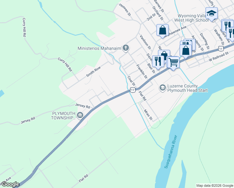 map of restaurants, bars, coffee shops, grocery stores, and more near 785 W Main St in Plymouth