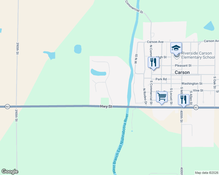map of restaurants, bars, coffee shops, grocery stores, and more near 117 Christy Street in Carson