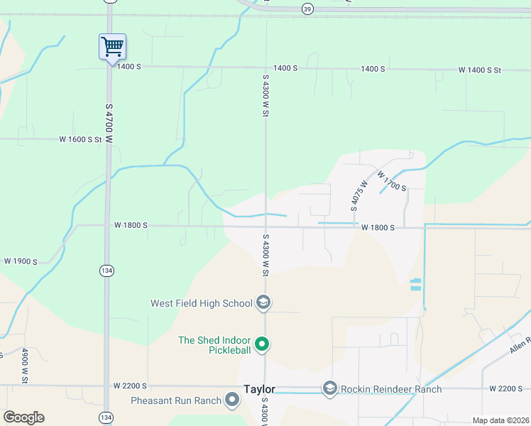 map of restaurants, bars, coffee shops, grocery stores, and more near 1630 South 4300 West Street in Ogden