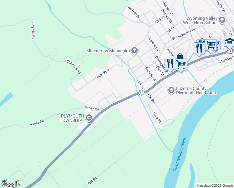 map of restaurants, bars, coffee shops, grocery stores, and more near 835 W Main St in Plymouth