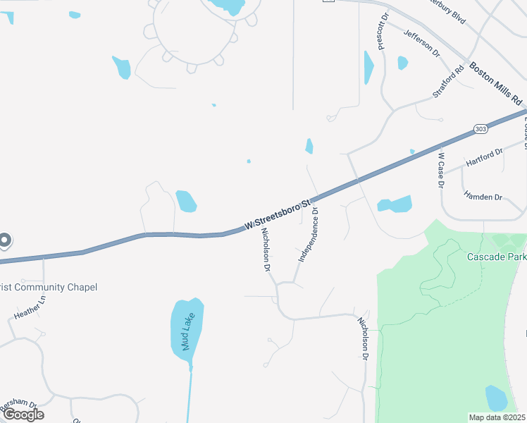 map of restaurants, bars, coffee shops, grocery stores, and more near 469 West Streetsboro Street in Hudson