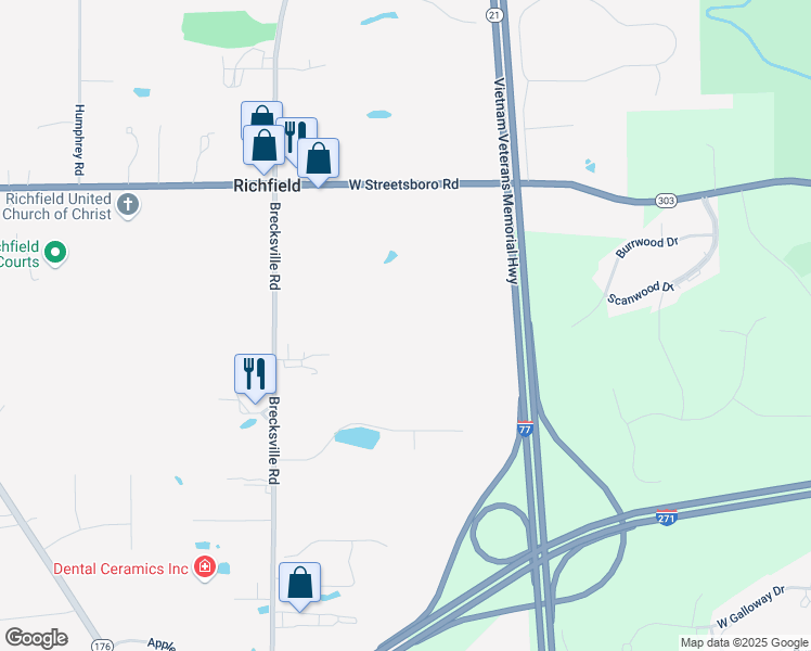 map of restaurants, bars, coffee shops, grocery stores, and more near 5232 Broadview Road in Richfield