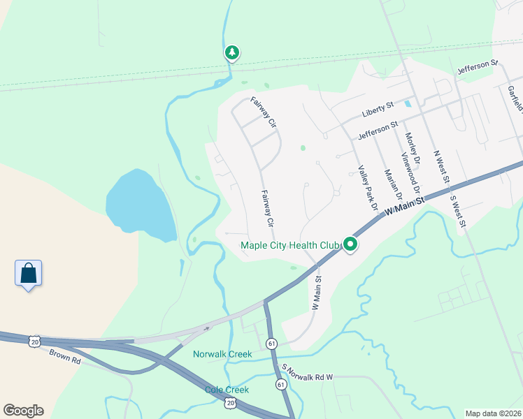 map of restaurants, bars, coffee shops, grocery stores, and more near 110 Sycamore Drive in Norwalk