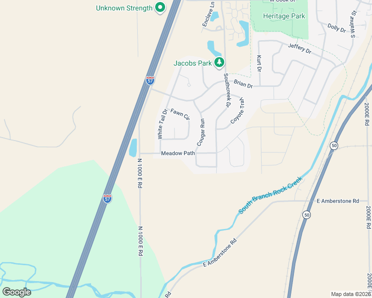map of restaurants, bars, coffee shops, grocery stores, and more near 1102 Meadow Path in Manteno