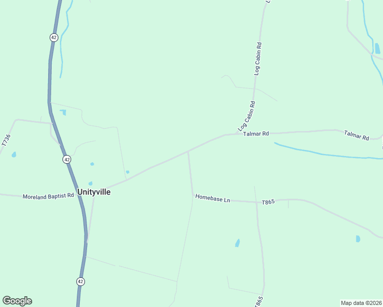 map of restaurants, bars, coffee shops, grocery stores, and more near 1 Homebase Lane in Unityville