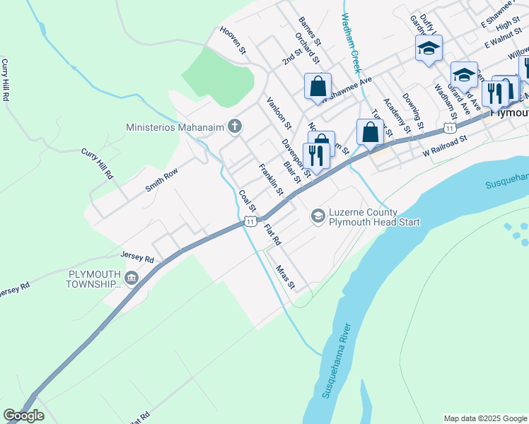 map of restaurants, bars, coffee shops, grocery stores, and more near 36 Morris St in Plymouth
