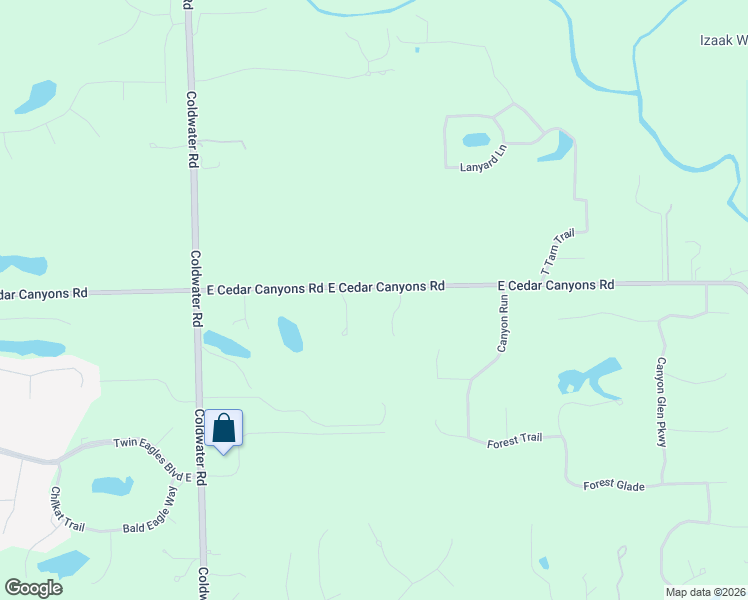 map of restaurants, bars, coffee shops, grocery stores, and more near 1025-1163 East Cedar Canyons Road in Fort Wayne
