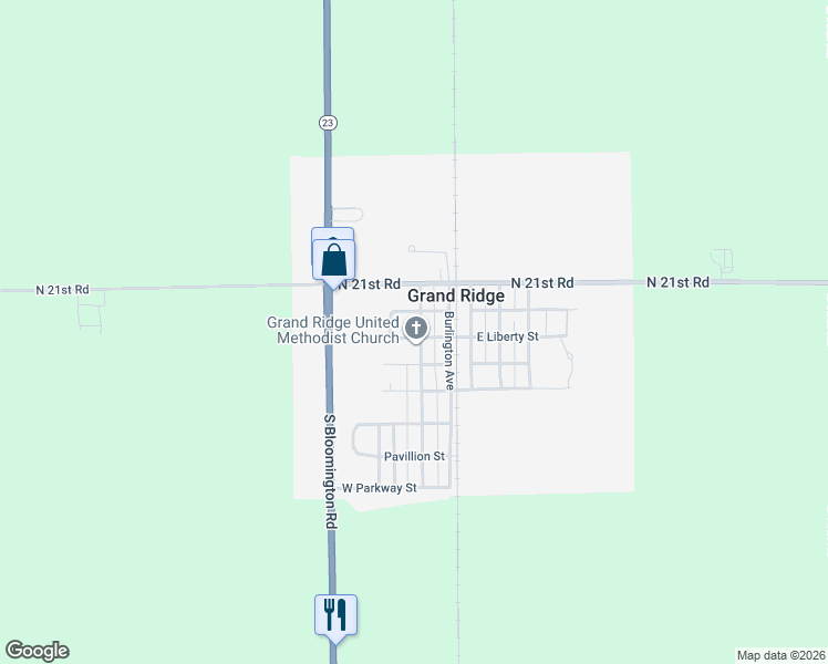 map of restaurants, bars, coffee shops, grocery stores, and more near 200 Sylvan Avenue in Grand Ridge