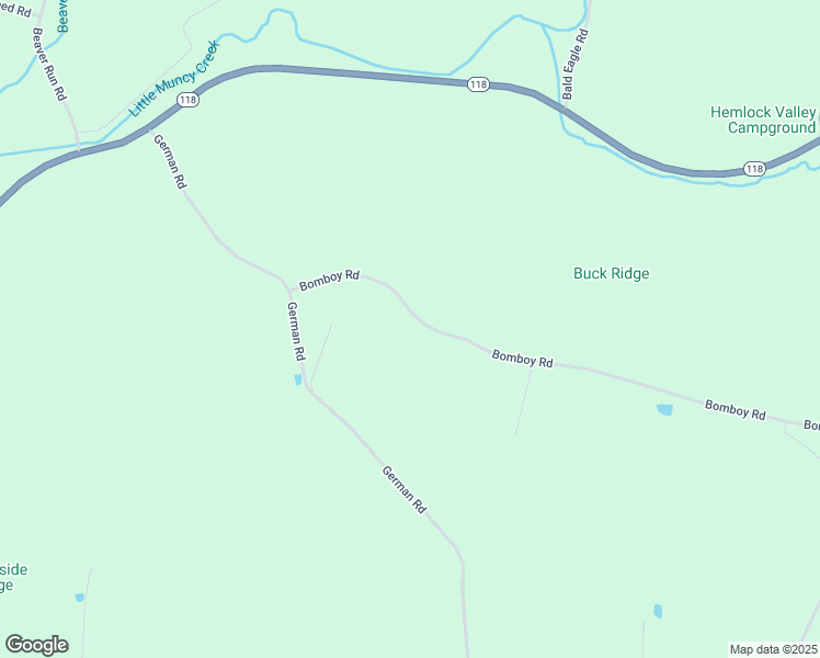 map of restaurants, bars, coffee shops, grocery stores, and more near 2-502 Bomboy Road in Muncy