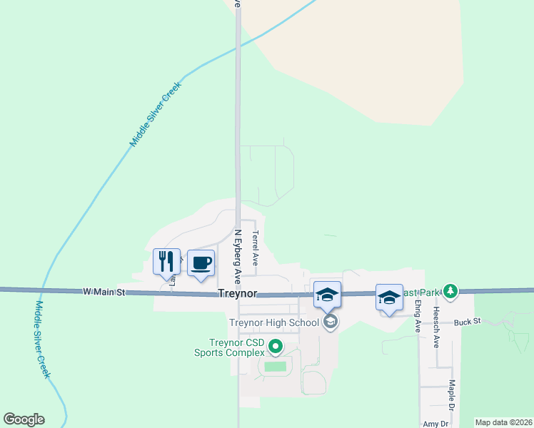 map of restaurants, bars, coffee shops, grocery stores, and more near 2 Saint Andrews Court in Treynor