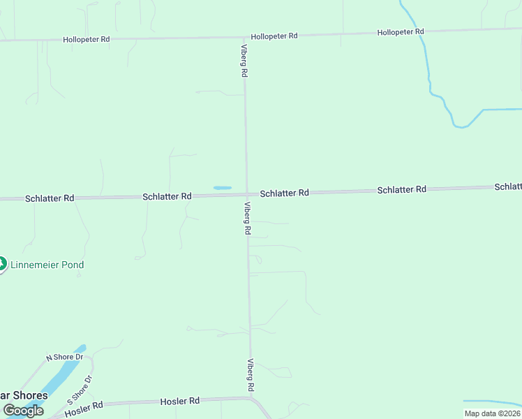 map of restaurants, bars, coffee shops, grocery stores, and more near 16316 Viberg Road in Leo-Cedarville