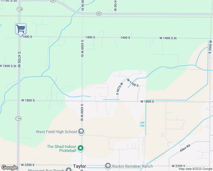 map of restaurants, bars, coffee shops, grocery stores, and more near 1419 South 4125 West in West Haven