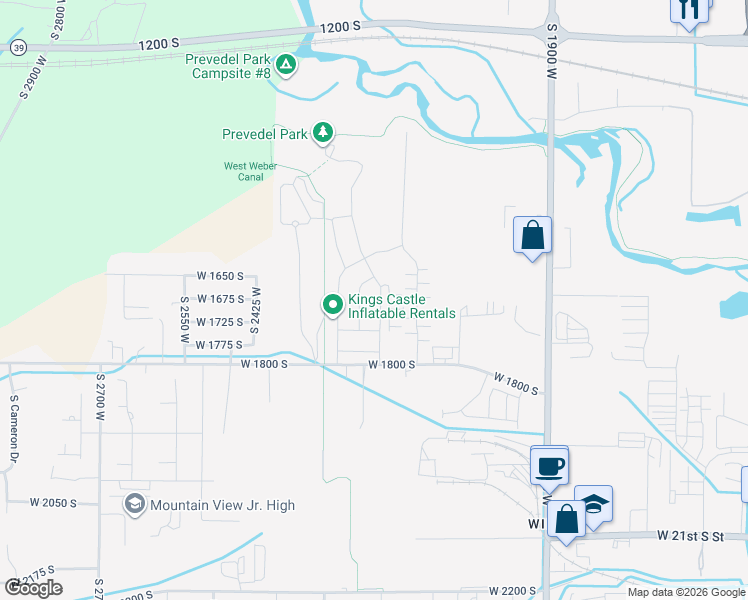 map of restaurants, bars, coffee shops, grocery stores, and more near 1683 Haven Parkway in Ogden