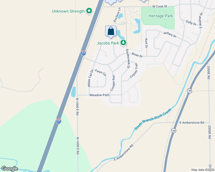 map of restaurants, bars, coffee shops, grocery stores, and more near 1225 Fawn Circle in Manteno