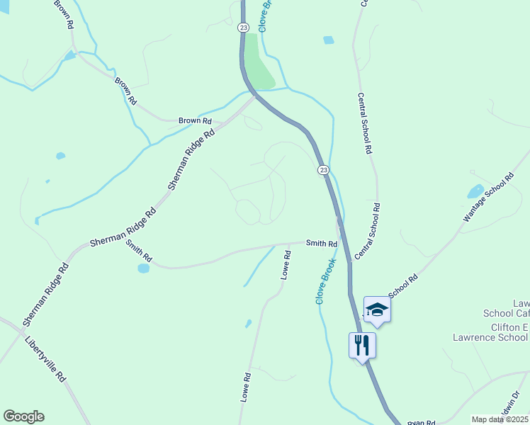 map of restaurants, bars, coffee shops, grocery stores, and more near 33 Prospect Circle in Wantage