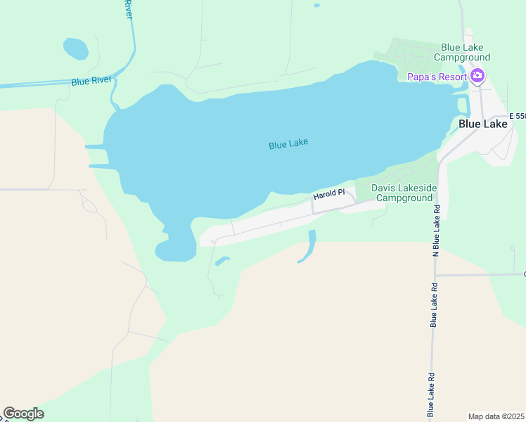 map of restaurants, bars, coffee shops, grocery stores, and more near 6262 Harold Place in Churubusco