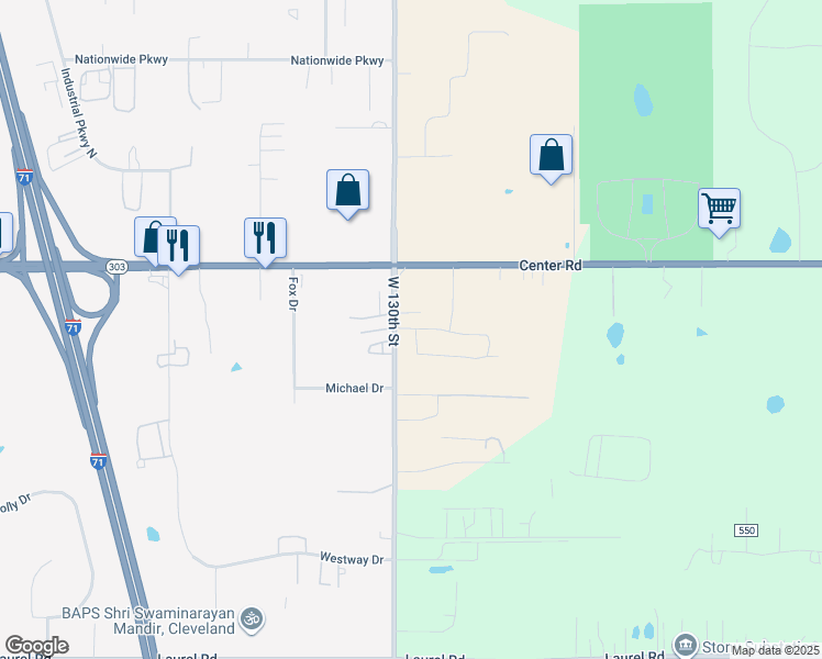 map of restaurants, bars, coffee shops, grocery stores, and more near 1460 County Highway 17 in Hinckley