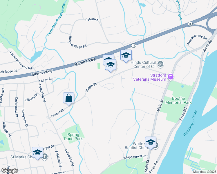 map of restaurants, bars, coffee shops, grocery stores, and more near HIGH Park Street in Stratford