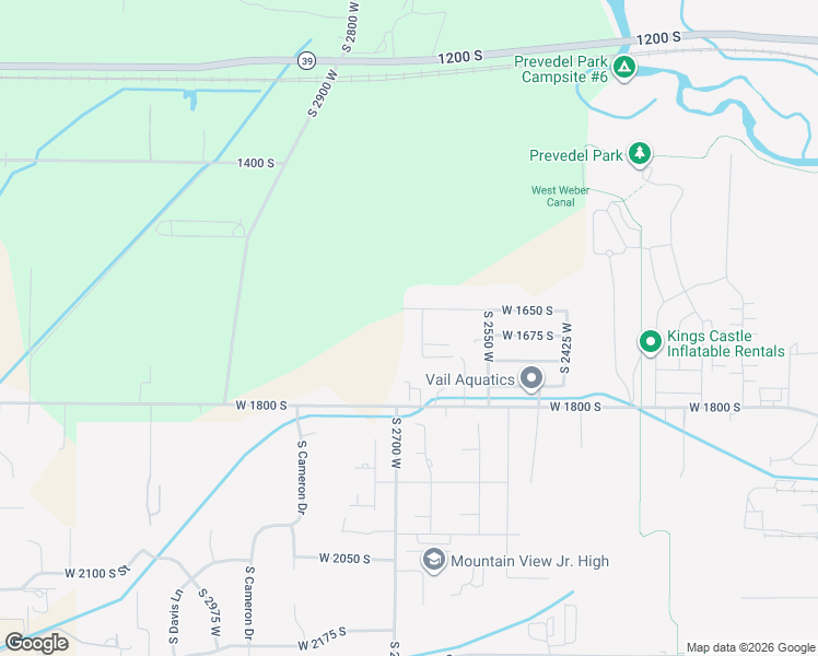 map of restaurants, bars, coffee shops, grocery stores, and more near 1685 S 2650 W in West Haven
